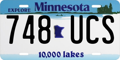 MN license plate 748UCS