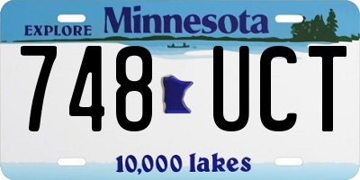 MN license plate 748UCT