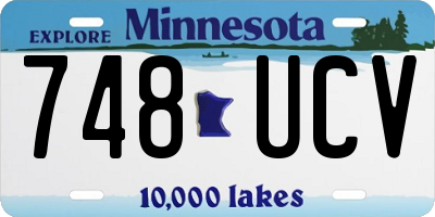 MN license plate 748UCV