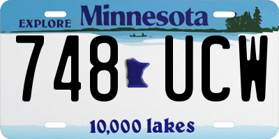 MN license plate 748UCW