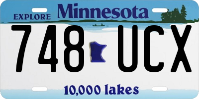 MN license plate 748UCX