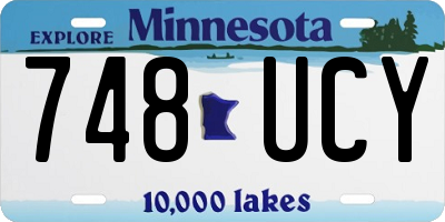 MN license plate 748UCY