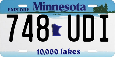 MN license plate 748UDI
