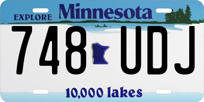 MN license plate 748UDJ