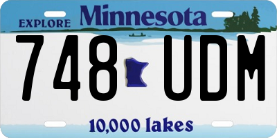 MN license plate 748UDM