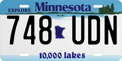 MN license plate 748UDN