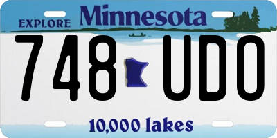 MN license plate 748UDO