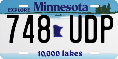 MN license plate 748UDP