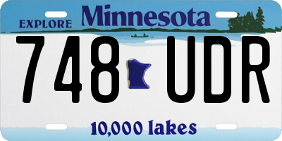 MN license plate 748UDR