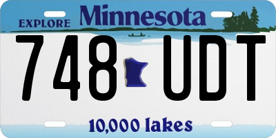MN license plate 748UDT