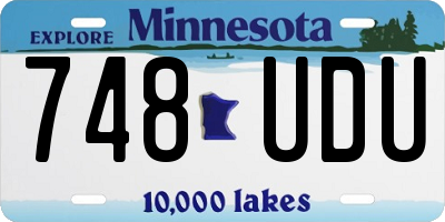 MN license plate 748UDU