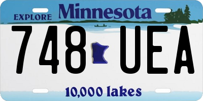 MN license plate 748UEA