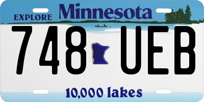 MN license plate 748UEB