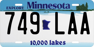 MN license plate 749LAA