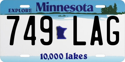 MN license plate 749LAG