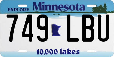 MN license plate 749LBU