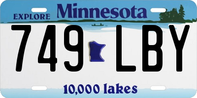 MN license plate 749LBY
