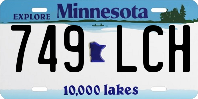 MN license plate 749LCH