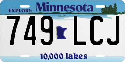 MN license plate 749LCJ