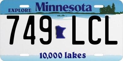 MN license plate 749LCL
