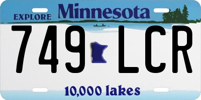 MN license plate 749LCR