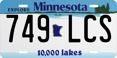 MN license plate 749LCS