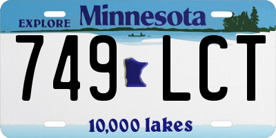 MN license plate 749LCT