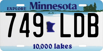 MN license plate 749LDB