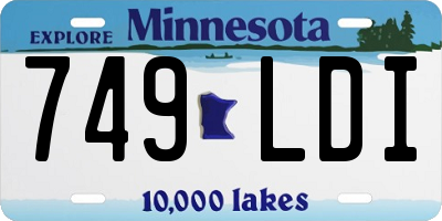 MN license plate 749LDI