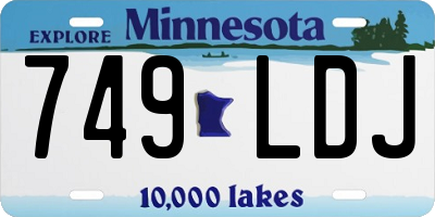 MN license plate 749LDJ