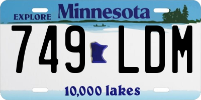 MN license plate 749LDM