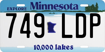 MN license plate 749LDP