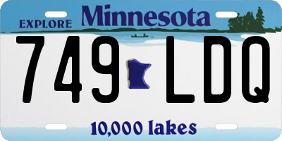MN license plate 749LDQ