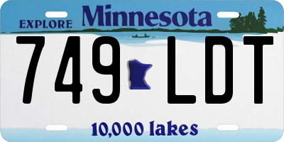 MN license plate 749LDT