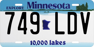 MN license plate 749LDV