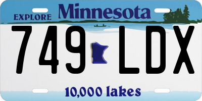 MN license plate 749LDX