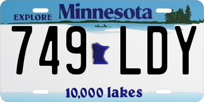 MN license plate 749LDY