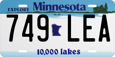 MN license plate 749LEA