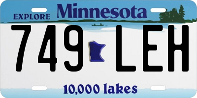 MN license plate 749LEH