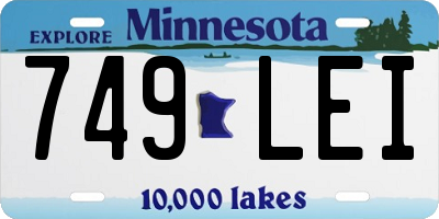 MN license plate 749LEI