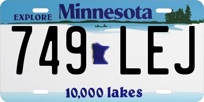 MN license plate 749LEJ