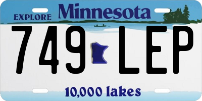MN license plate 749LEP
