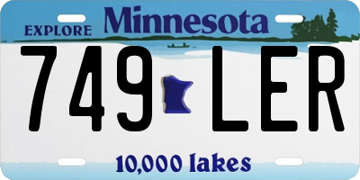 MN license plate 749LER