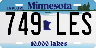 MN license plate 749LES