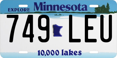 MN license plate 749LEU