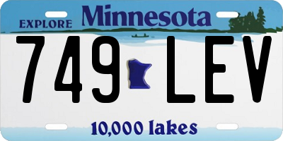 MN license plate 749LEV