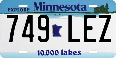 MN license plate 749LEZ