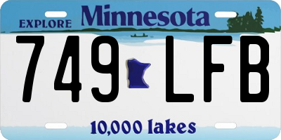 MN license plate 749LFB