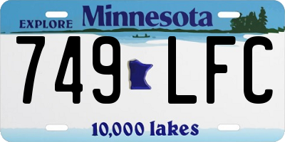 MN license plate 749LFC