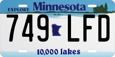 MN license plate 749LFD